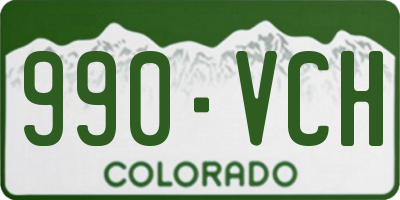 CO license plate 990VCH