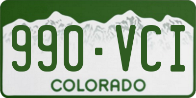 CO license plate 990VCI