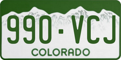 CO license plate 990VCJ