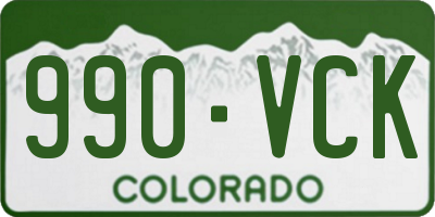 CO license plate 990VCK