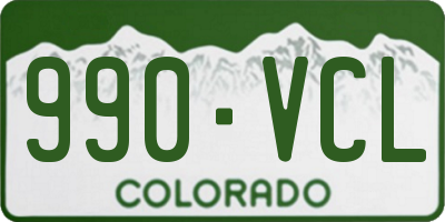 CO license plate 990VCL