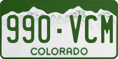 CO license plate 990VCM