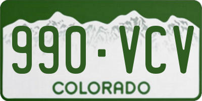 CO license plate 990VCV