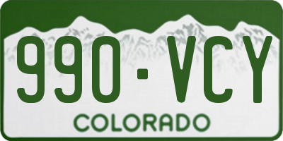 CO license plate 990VCY