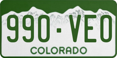 CO license plate 990VEO