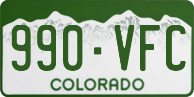 CO license plate 990VFC