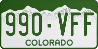 CO license plate 990VFF