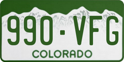 CO license plate 990VFG