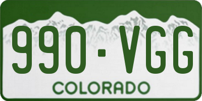 CO license plate 990VGG