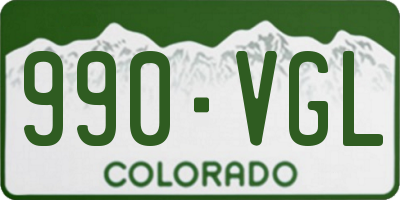 CO license plate 990VGL