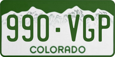 CO license plate 990VGP