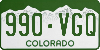 CO license plate 990VGQ