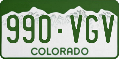 CO license plate 990VGV