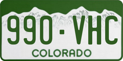 CO license plate 990VHC
