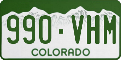 CO license plate 990VHM