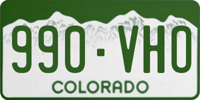 CO license plate 990VHO