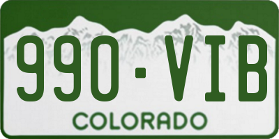 CO license plate 990VIB