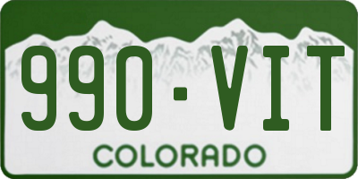 CO license plate 990VIT