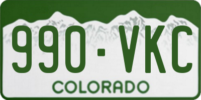 CO license plate 990VKC