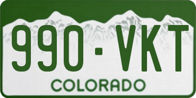 CO license plate 990VKT