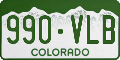 CO license plate 990VLB