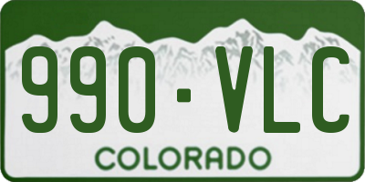 CO license plate 990VLC