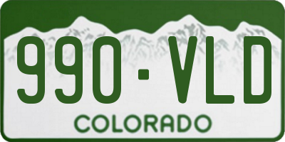 CO license plate 990VLD