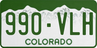 CO license plate 990VLH