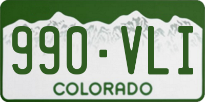 CO license plate 990VLI