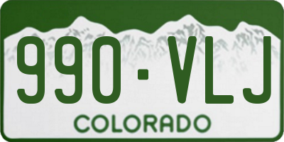CO license plate 990VLJ