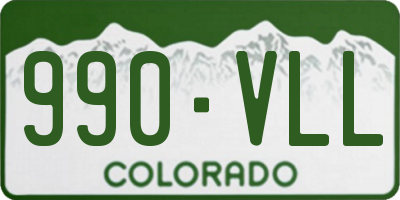 CO license plate 990VLL