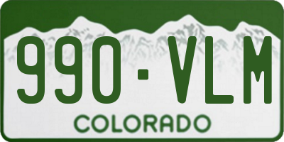 CO license plate 990VLM