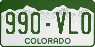 CO license plate 990VLO