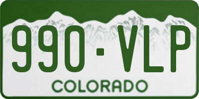 CO license plate 990VLP