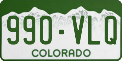 CO license plate 990VLQ