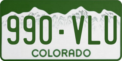 CO license plate 990VLU