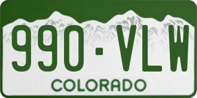 CO license plate 990VLW