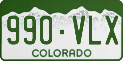 CO license plate 990VLX