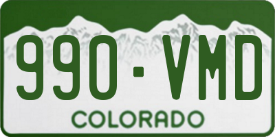 CO license plate 990VMD