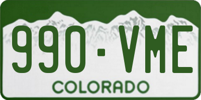 CO license plate 990VME