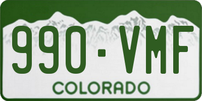 CO license plate 990VMF