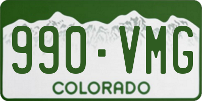 CO license plate 990VMG