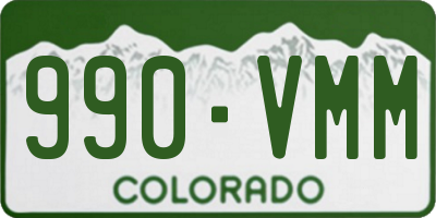 CO license plate 990VMM