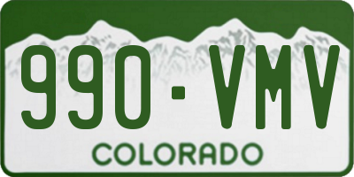 CO license plate 990VMV