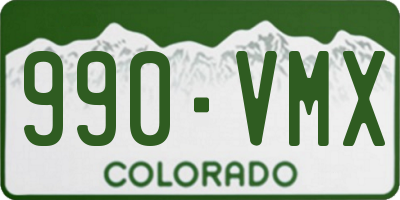 CO license plate 990VMX