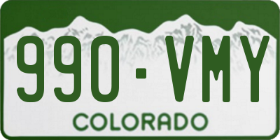 CO license plate 990VMY