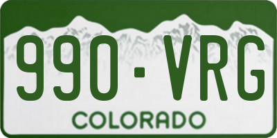 CO license plate 990VRG