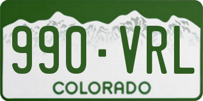CO license plate 990VRL