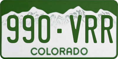 CO license plate 990VRR