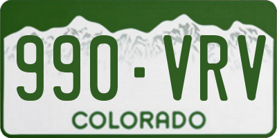 CO license plate 990VRV